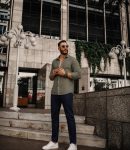İnce Çizgili Relax Fit Gömlek