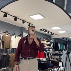 Bordo Rahat Kesim Uzun Kollu Casual Gömlek